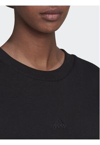 Adidas - adidas Bluza ALL SZN Fleece Sweatshirt HJ7995 Czarny Loose Fit. Kolor: czarny. Materiał: bawełna #6