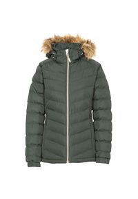 TRESPASS - Kurtka Damska Nadina Wodoodporna. Kolor: zielony. Materiał: puch. Sport: turystyka piesza #1