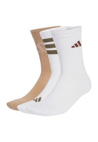 Adidas - Skarpety Logo 3 Pairs. Kolor: biały, wielokolorowy, beżowy. Materiał: materiał