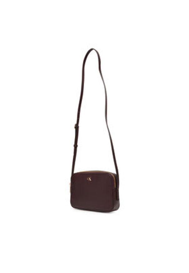 Calvin Klein Torebka Ck Camera Bag LV04F3173G Bordowy. Kolor: czerwony. Materiał: skórzane