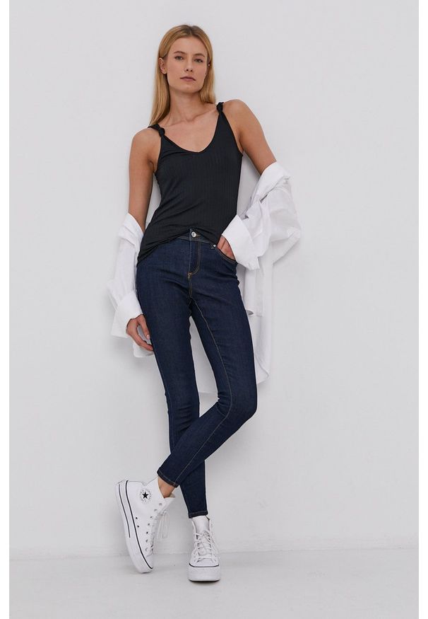 only - Only Jeansy damskie medium waist. Kolor: niebieski
