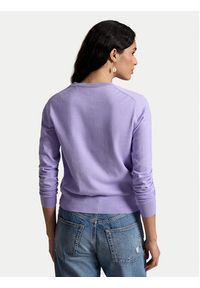 Polo Ralph Lauren Kardigan 211971871505 Fioletowy jasny Regular Fit. Typ kołnierza: polo. Kolor: fioletowy. Materiał: bawełna #5