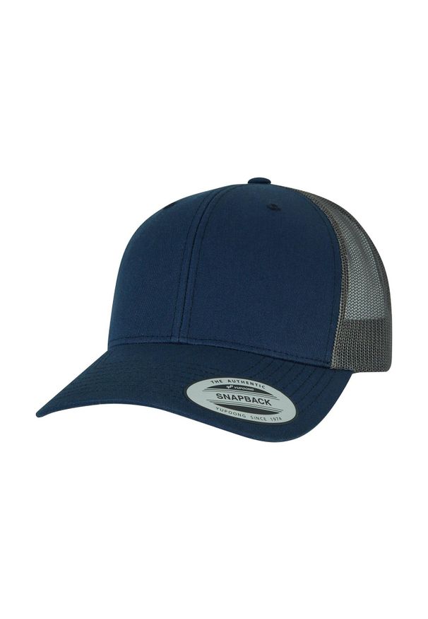 CLASSIC - Dwukolorowa Czapka Trucker Retro. Kolor: wielokolorowy, beżowy, niebieski. Styl: retro