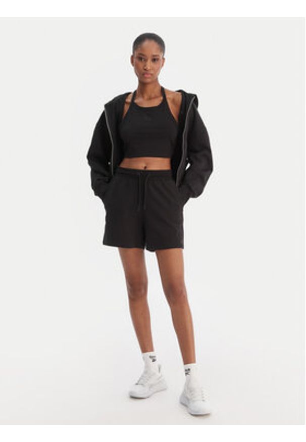 Reebok Szorty sportowe Jacqueline RK25500CCW Czarny Regular Fit. Kolor: czarny. Materiał: bawełna