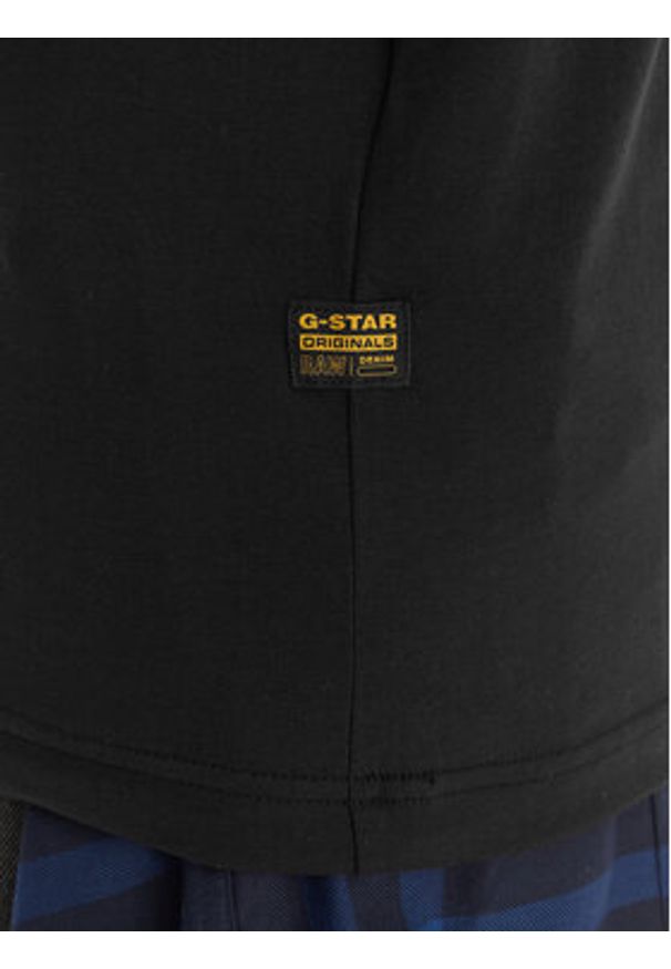 G-Star RAW - G-Star Raw T-Shirt Text Chest D25968-C506 Czarny Regular Fit. Kolor: czarny. Materiał: bawełna