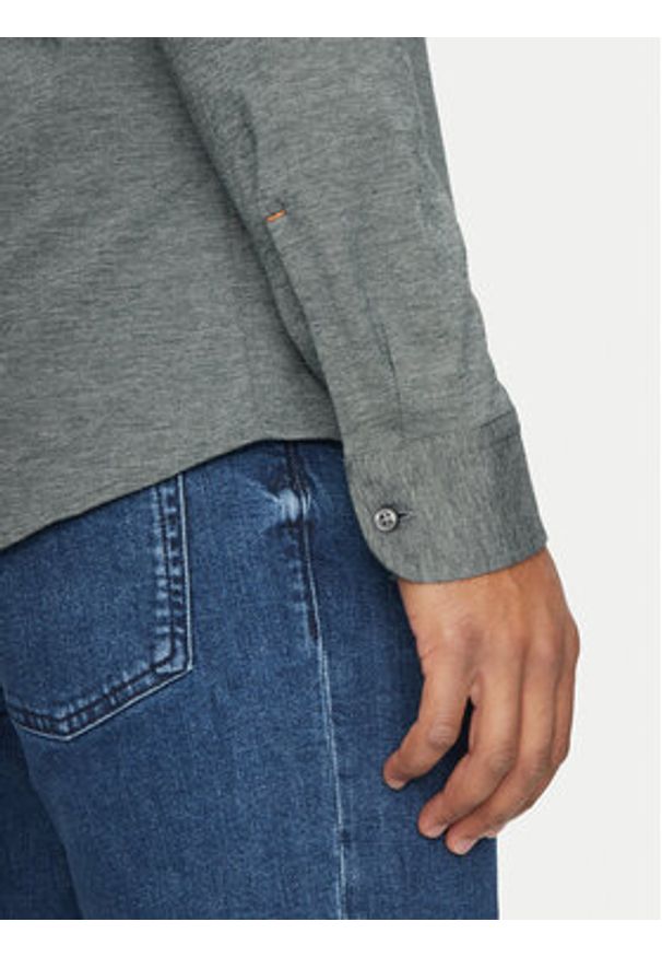 BOSS Koszula Mysoft 50519748 Szary Slim Fit. Kolor: szary. Materiał: bawełna