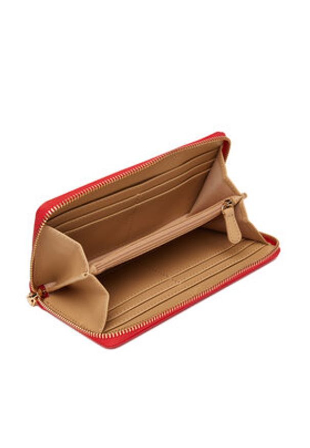 Love Moschino - LOVE MOSCHINO Duży Portfel Damski JC5733PP0MKG0500 Czerwony. Kolor: czerwony. Materiał: skóra