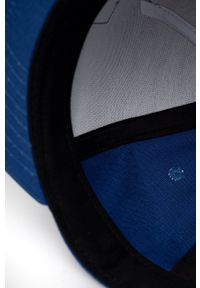 Vans czapka bawełniana z aplikacją. Kolor: niebieski. Materiał: bawełna. Wzór: aplikacja