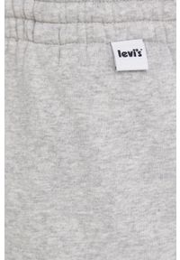 Levi's® - Levi's Spodnie damskie kolor szary melanżowe. Stan: podwyższony. Kolor: szary. Materiał: dzianina. Wzór: melanż