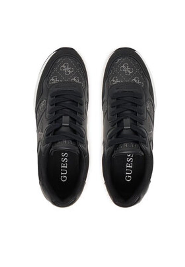 Guess Sneakersy FLFMIC ELE12 Czarny. Kolor: czarny. Materiał: skóra