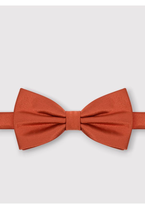 Pako Lorente - PAKO LORENTE – Gładka mucha męska w kolorze pomarańczowym. Okazja: na wesele, na ślub cywilny. Kolor: pomarańczowy. Materiał: poliester. Wzór: gładki. Styl: elegancki
