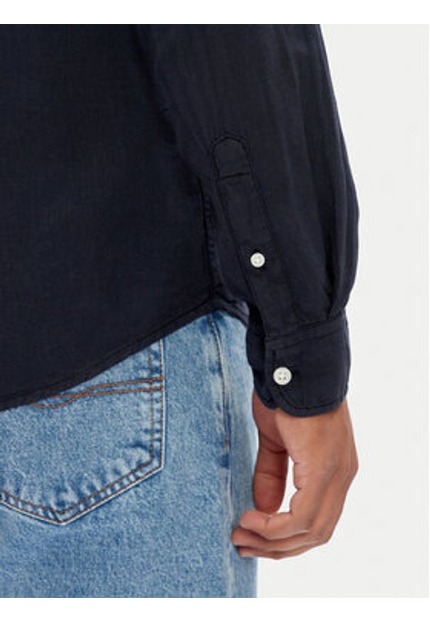 Pepe Jeans Koszula Arnau PM308844 Granatowy Regular Fit. Kolor: niebieski. Materiał: bawełna