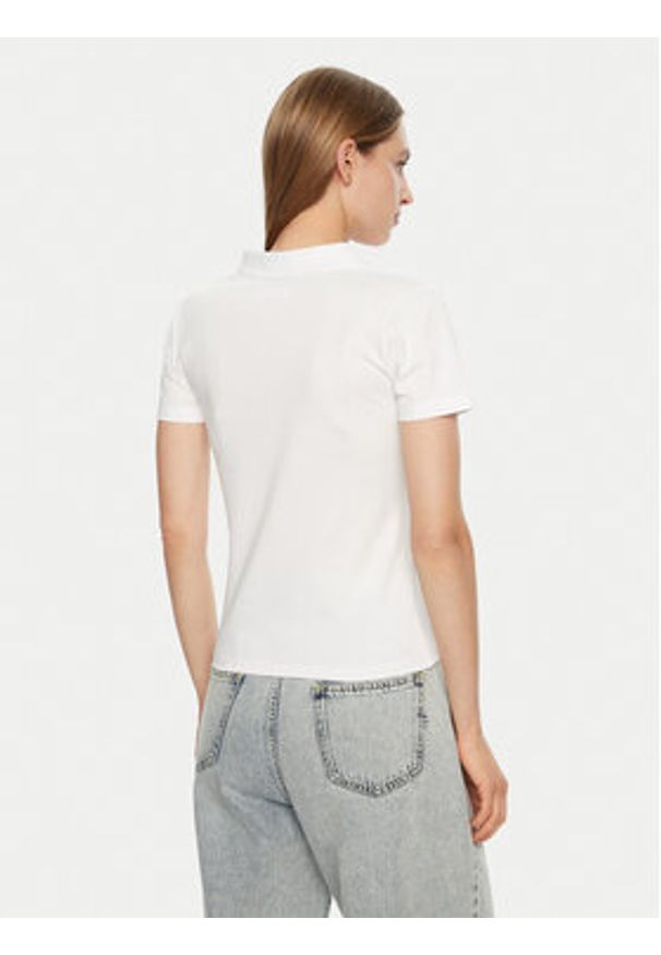 Guess Polo W5RP47 KARS2 Biały Regular Fit. Typ kołnierza: polo. Kolor: biały. Materiał: bawełna
