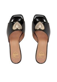 Love Moschino - LOVE MOSCHINO Klapki JA28045G0IIH0000 Czarny. Kolor: czarny. Materiał: skóra #5