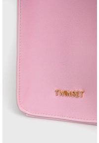 TwinSet - Twinset torebka kolor różowy. Kolor: różowy. Rodzaj torebki: na ramię