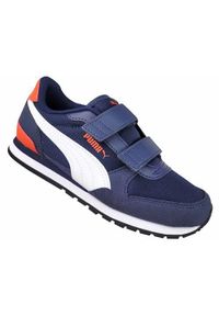 Buty do chodzenia dla dzieci Puma St Runner V3 Mesh. Kolor: wielokolorowy, niebieski. Materiał: mesh, materiał, syntetyk. Szerokość cholewki: normalna. Sport: turystyka piesza