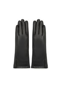Wittchen - Ocieplane rękawiczki damskie ze skóry naturalnej czarne. Kolor: czarny. Materiał: skóra. Styl: klasyczny, wizytowy #2
