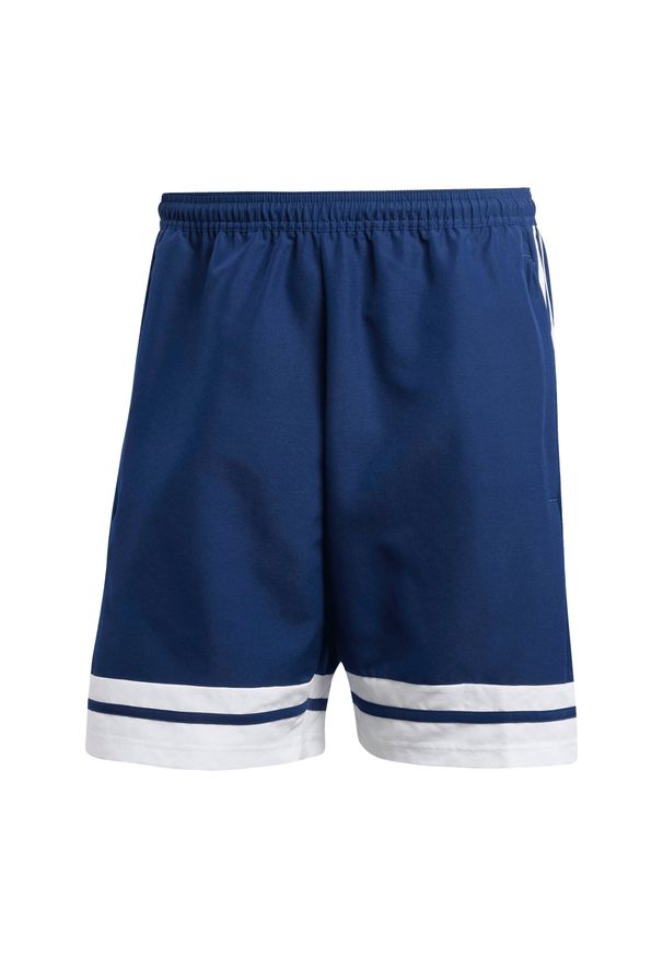 Adidas - Szorty adidas Squadra25 Downtime Woven. Kolor: niebieski, biały, wielokolorowy. Sport: piłka nożna