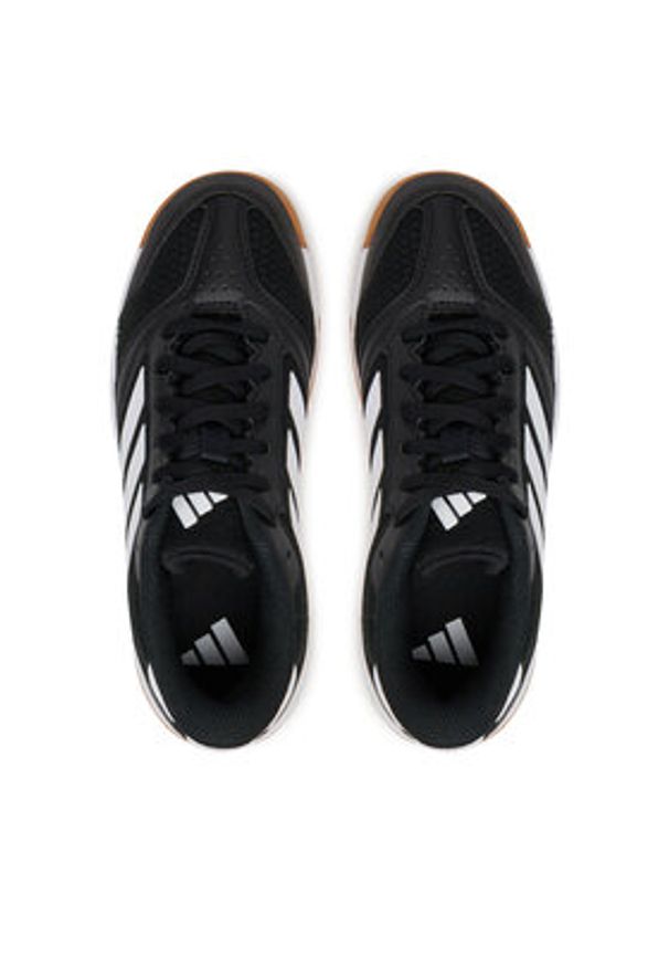 Adidas - adidas Buty halowe Ligra 8 Indoor Shoes Kids JR0744 Czarny. Kolor: czarny. Materiał: materiał