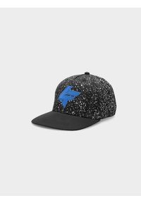 4f - Czapka z daszkiem snapback chłopięca. Kolor: czarny #1
