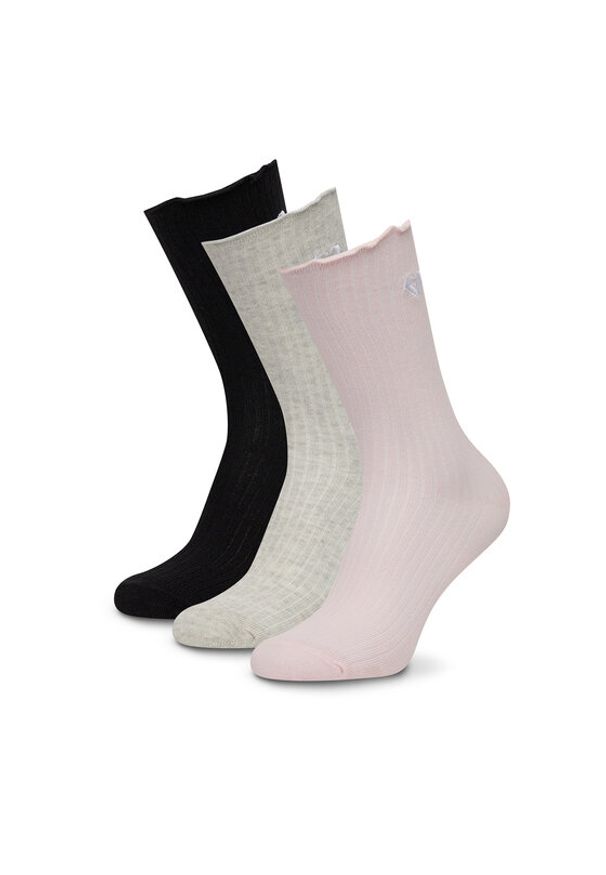 Roxy Skarpety długie AS_ROXY_01W_SS25 (3-PACK) Różowy. Kolor: różowy. Materiał: bawełna