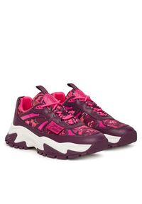 Versace Jeans Couture Sneakersy 79VA3SVG Bordowy. Kolor: czerwony. Materiał: skóra #4