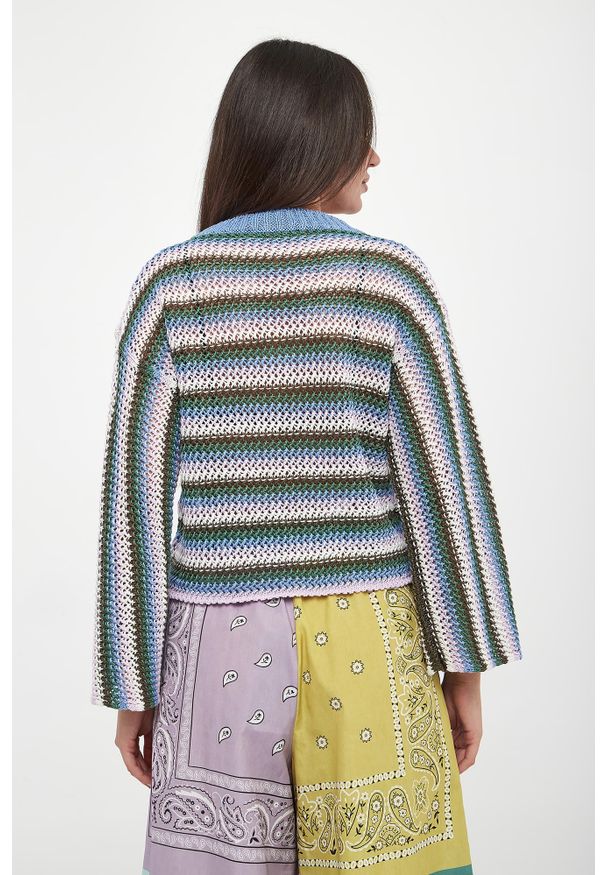 Weekend Max Mara - Sweter damski ażurowy lniany Epica WEEKEND MAX MARA. Materiał: len. Wzór: ażurowy