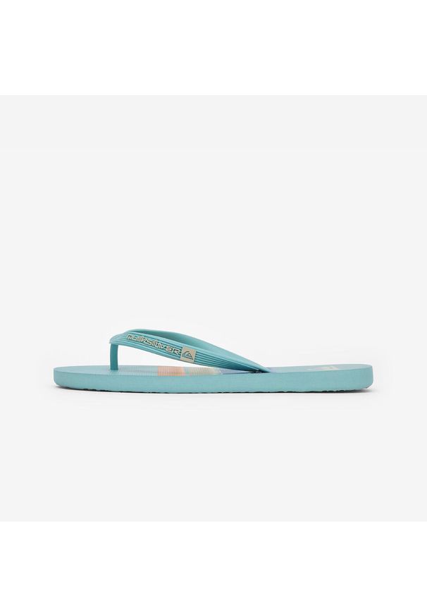 Japonki męskie Quiksilver Ocean Explorer. Okazja: na plażę. Kolor: zielony. Materiał: kauczuk, syntetyk. Styl: sportowy