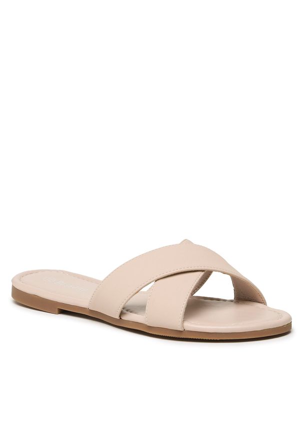 Klapki Bassano WSS20916-03 Beige. Kolor: beżowy. Materiał: materiał