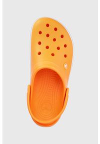 Crocs klapki kolor pomarańczowy. Nosek buta: okrągły. Kolor: pomarańczowy. Materiał: materiał. Wzór: gładki #4