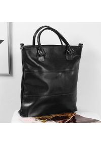 Skórzana torebka DAN-A T393 czarna. Kolor: czarny. Materiał: skórzane #1