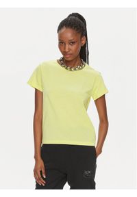 Pinko T-Shirt Basico 100373 A1N8 Żółty Regular Fit. Kolor: żółty. Materiał: bawełna #1