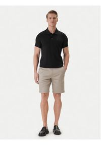 Calvin Klein Polo LV04LF200G Czarny Slim Fit. Typ kołnierza: polo. Kolor: czarny. Materiał: bawełna #5