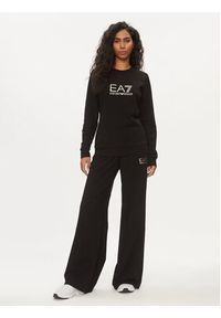 EA7 Emporio Armani Spodnie materiałowe 3DTP52 TJTXZ 0200 Czarny Regular Fit. Kolor: czarny. Materiał: bawełna