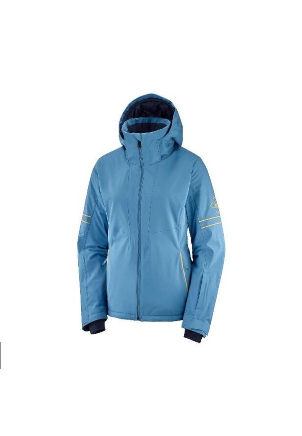 salomon - Kurtka zimowa na narty i snowboard damska Salomon. Kolor: niebieski. Materiał: poliester, materiał. Sezon: zima. Sport: snowboard, narciarstwo