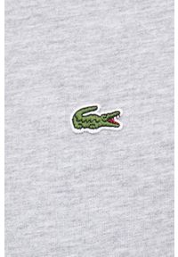 Lacoste bluza męska kolor szary z kapturem gładka. Okazja: na co dzień. Typ kołnierza: kaptur. Kolor: szary. Materiał: dzianina. Wzór: gładki. Styl: casual #3