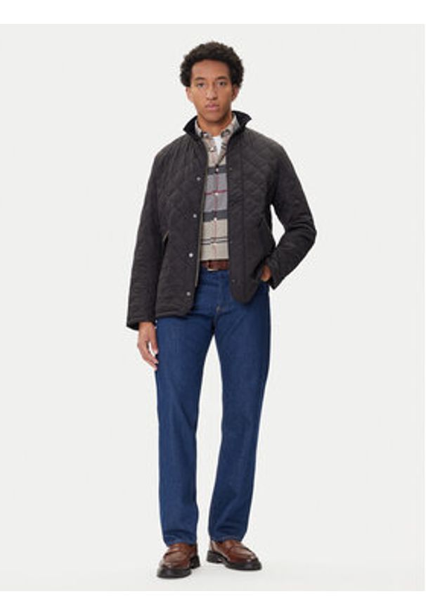 Barbour Kurtka przejściowa Chelsea MQU0006BK11 Czarny Regular Fit. Kolor: czarny. Materiał: syntetyk
