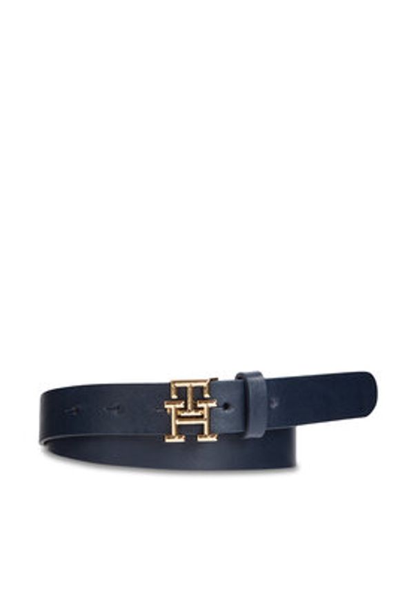 TOMMY HILFIGER - Tommy Hilfiger Pasek Damski AW0AW15182 Granatowy. Kolor: niebieski. Materiał: skóra