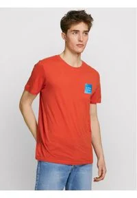 Jack & Jones - Jack&Jones T-Shirt Frank 12189209 Pomarańczowy Slim Fit. Kolor: pomarańczowy. Materiał: bawełna #1