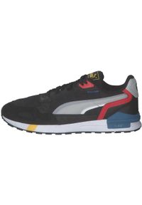 Buty do chodzenia męskie Puma Graviton Tera. Zapięcie: sznurówki. Kolor: czarny, biały, wielokolorowy. Materiał: syntetyk, tkanina, materiał. Szerokość cholewki: normalna. Sport: turystyka piesza
