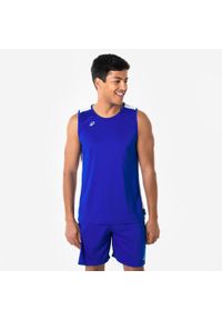 KIPSTA - Spodenki do koszykówki unisex Short 100. Kolor: niebieski, wielokolorowy, biały. Materiał: poliester, materiał. Sport: koszykówka