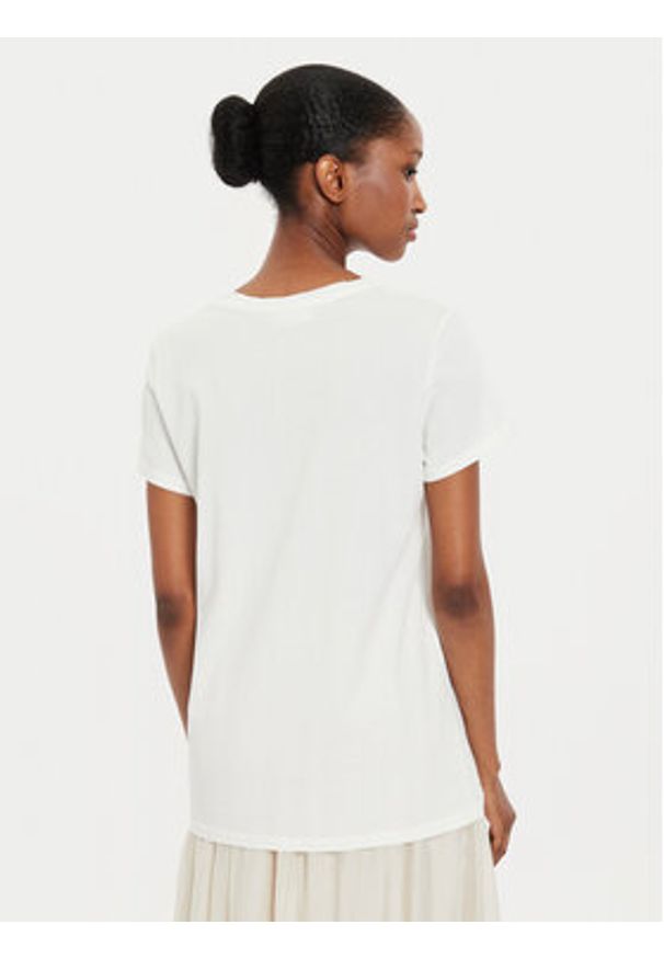 ViCOLO T-Shirt RB0673 Écru Regular Fit. Materiał: bawełna