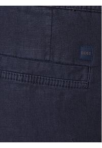 BOSS - Boss Spodnie materiałowe 50488627 Granatowy Regular Fit. Kolor: niebieski. Materiał: len