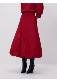 Reserved - Spódnica bombka - czerwony. Kolor: czerwony. Materiał: tkanina, bawełna #1