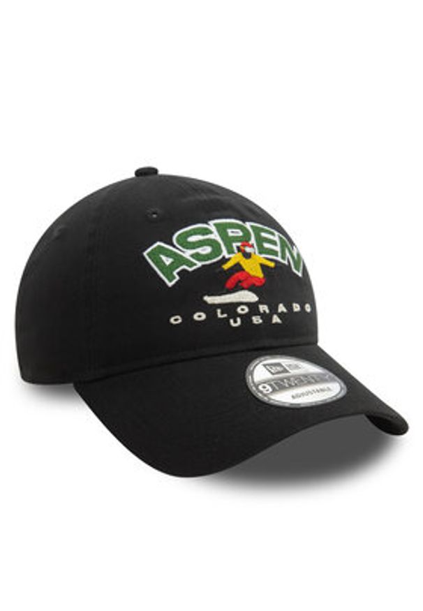 New Era Czapka z daszkiem Washed Aspen Ski 9TWENTY 60580870 Czarny. Kolor: czarny. Materiał: materiał, bawełna