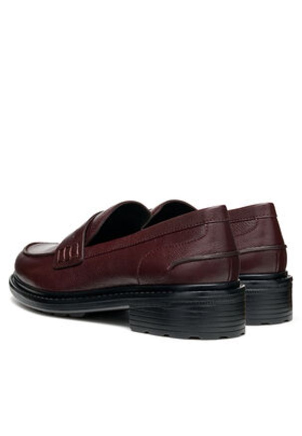 Geox Mokasyny D Walk Pleasure D36TGF 00081 C7011 Bordowy. Kolor: czerwony. Materiał: skóra