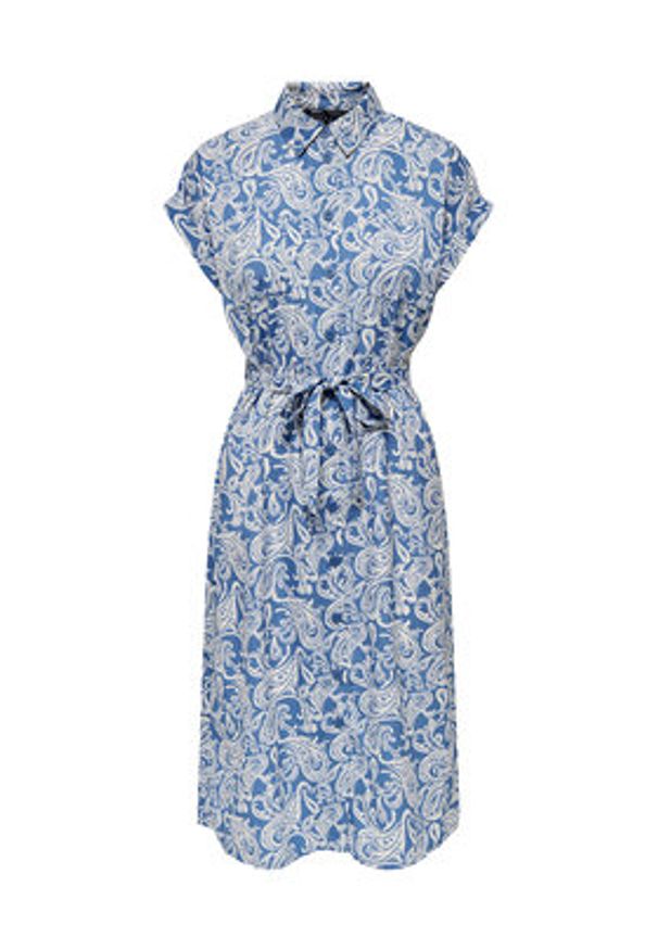 only - ONLY Sukienka koszulowa Hannover 15191953 Niebieski Regular Fit. Kolor: niebieski. Materiał: syntetyk. Typ sukienki: koszulowe