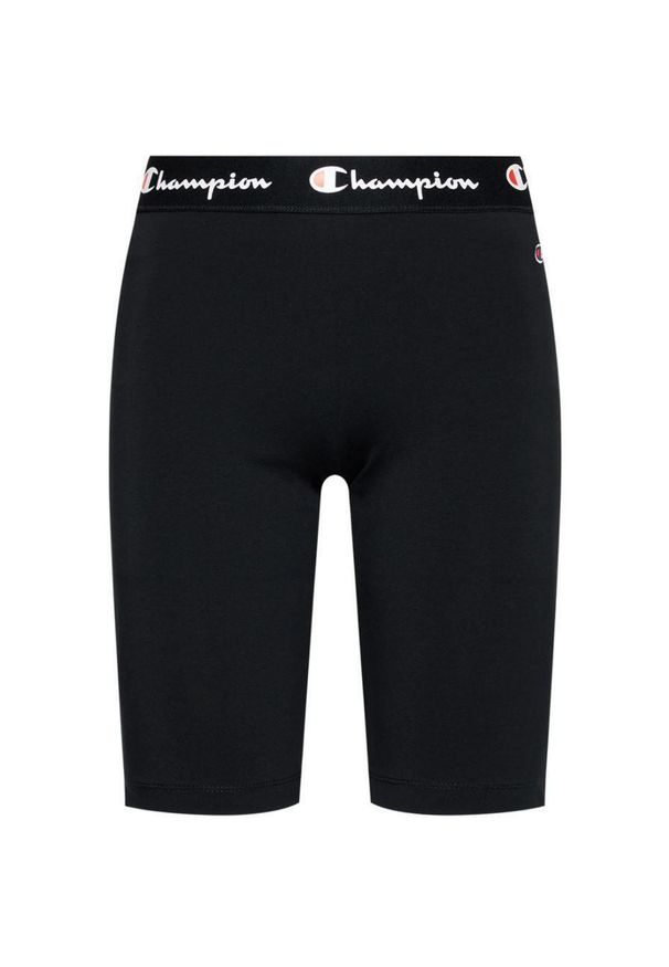 Damskie szorty Champion Slim Fit czarne XS. Kolor: czarny. Długość: krótkie. Wzór: haft. Sport: fitness