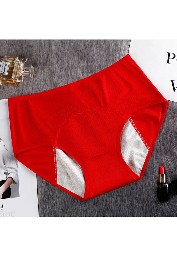 Intica - Szorty menstruacyjne chłonne i oddychające dla aktywnych kobiet Sheeree. Kolor: czerwony. Materiał: materiał