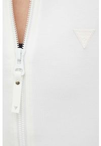 Guess bluza damska kolor biały gładka. Okazja: na co dzień. Kolor: biały. Materiał: materiał, wiskoza. Wzór: gładki. Styl: casual #2